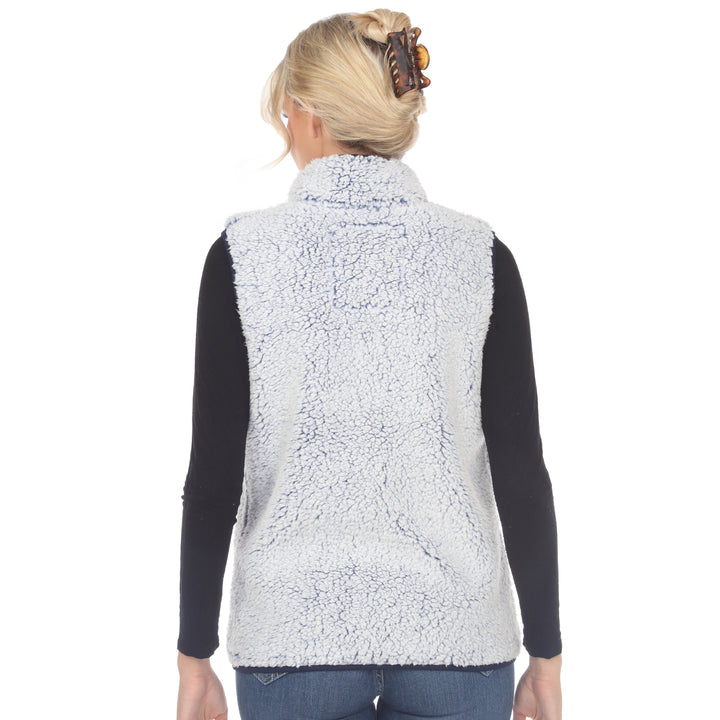 Women's Zip up sherpa vest