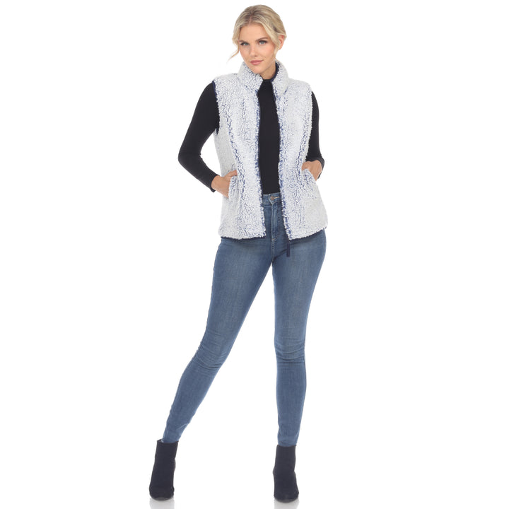 Women's Zip up sherpa vest
