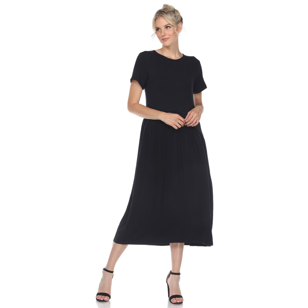 Women's Short Sleeve Maxi Dress