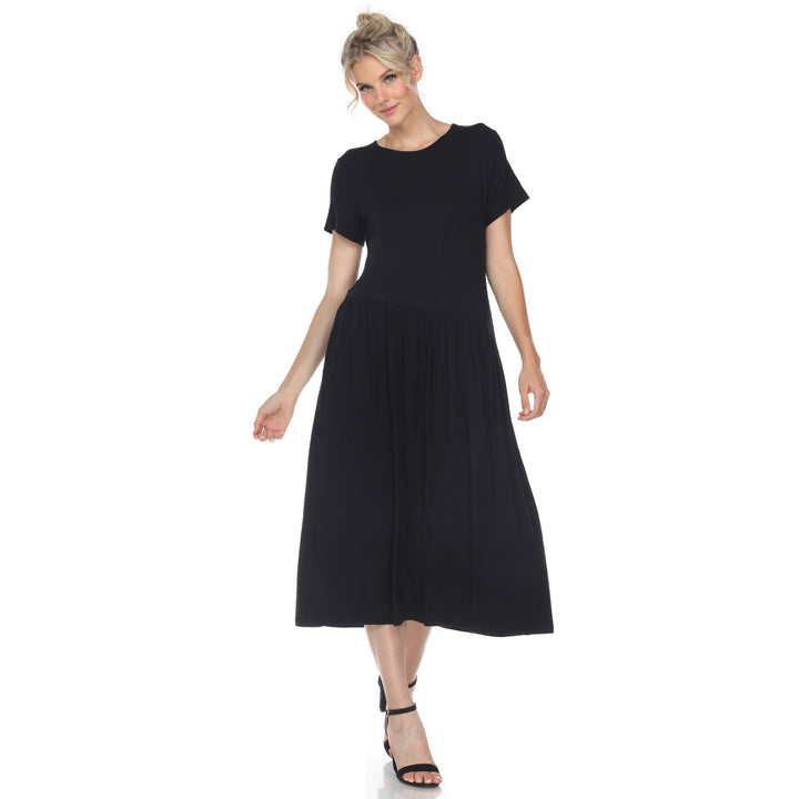 Women's Short Sleeve Maxi Dress