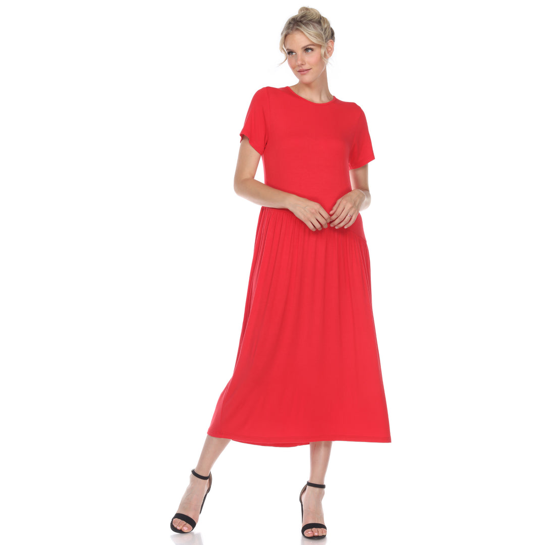 Women's Short Sleeve Maxi Dress