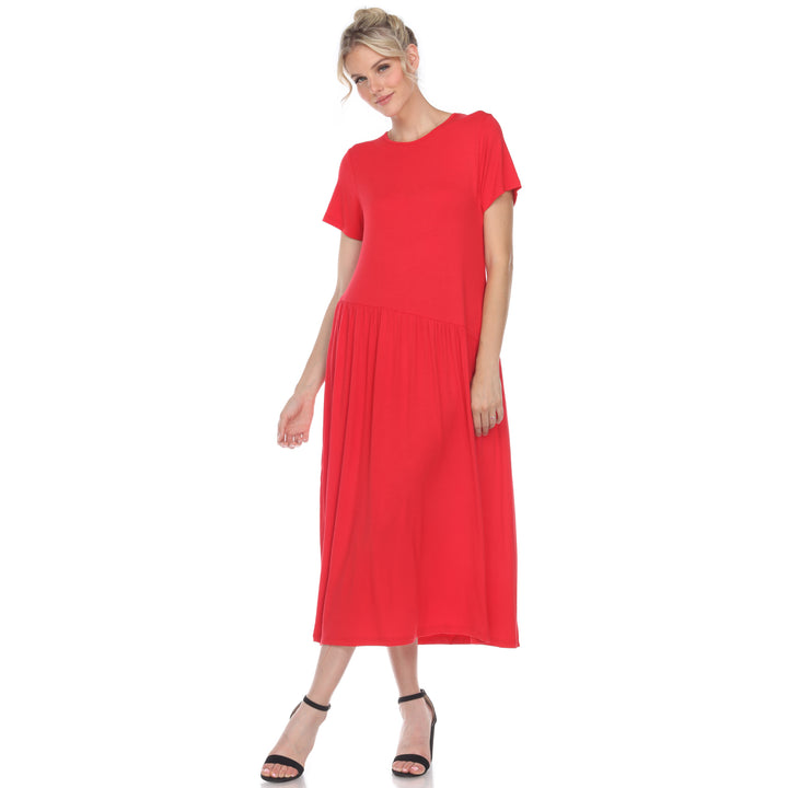 Women's Short Sleeve Maxi Dress