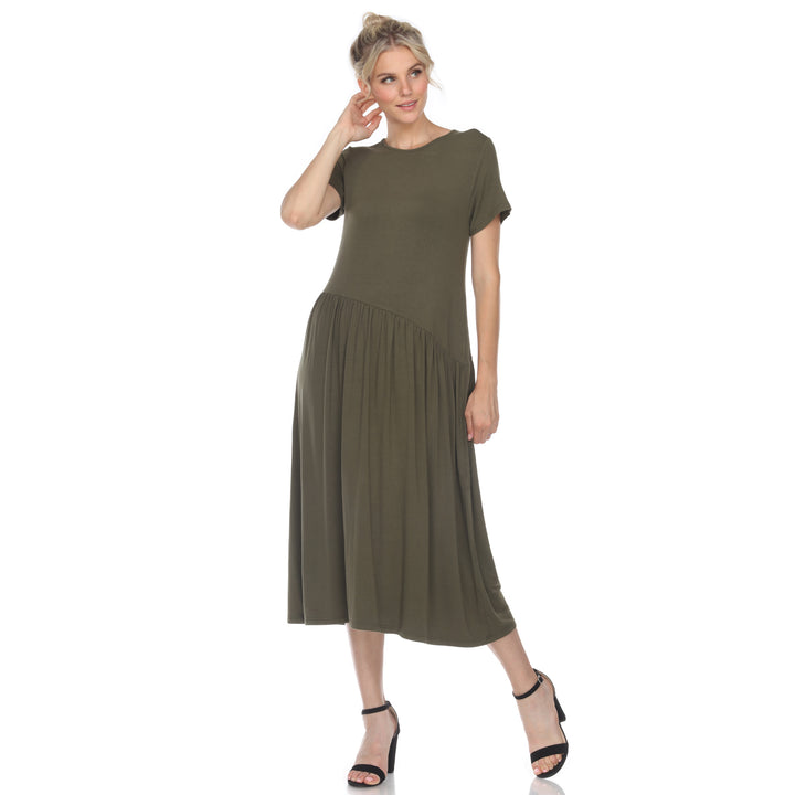 Women's Short Sleeve Maxi Dress