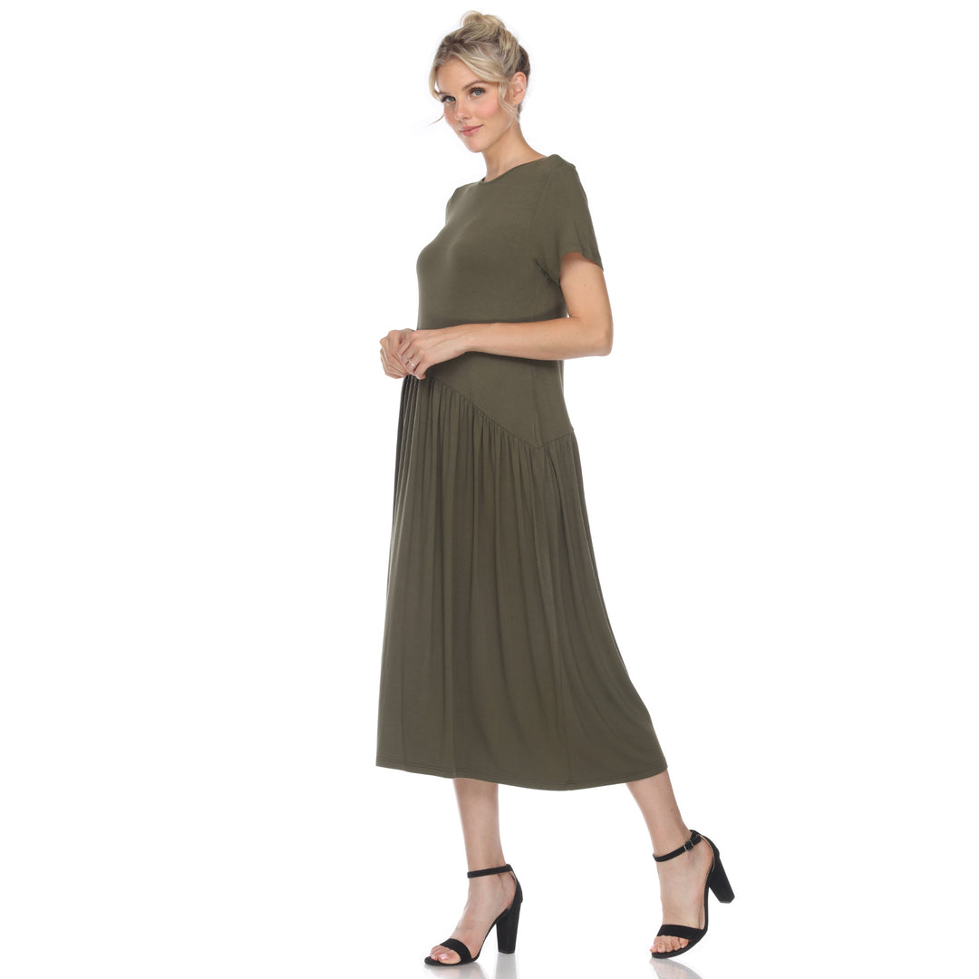 Women's Short Sleeve Maxi Dress
