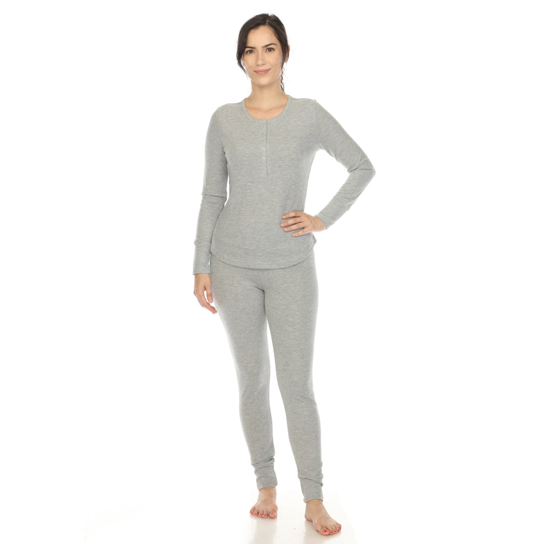 Women's Waffle Pajama Set
