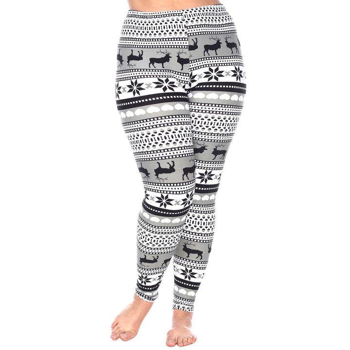 Plus Size Holiday Leggings 3-Pack – Festive Prints & Cozy Styles