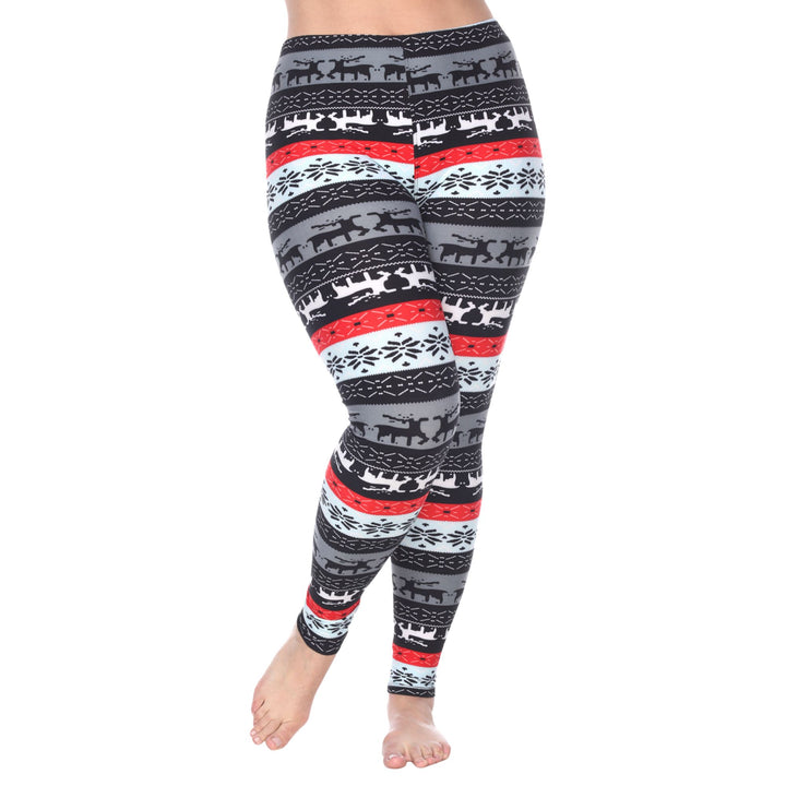 Plus Size Holiday Leggings 3-Pack – Festive Prints & Cozy Styles