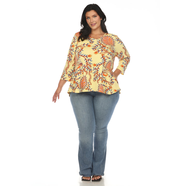 Women's Plus Size Vibrant Boho Swing Top