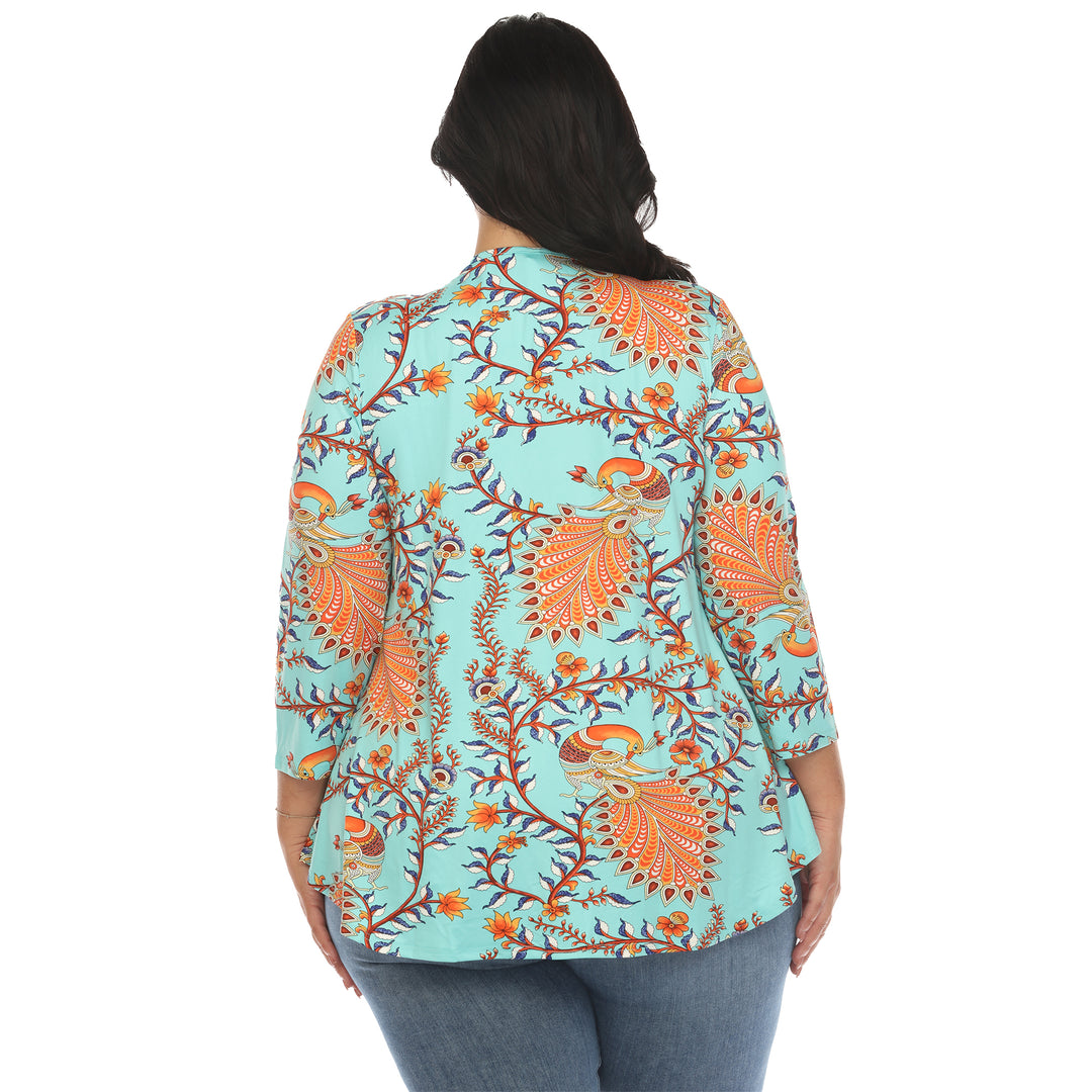 Women's Plus Size Vibrant Boho Swing Top