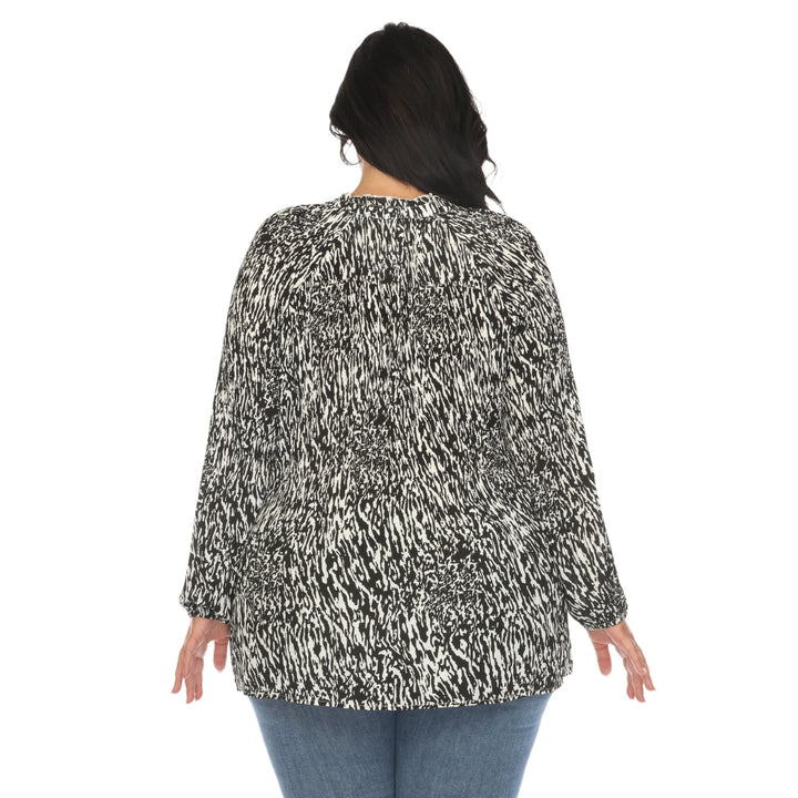 Women's Plus Size Printed Chiffon Blouse