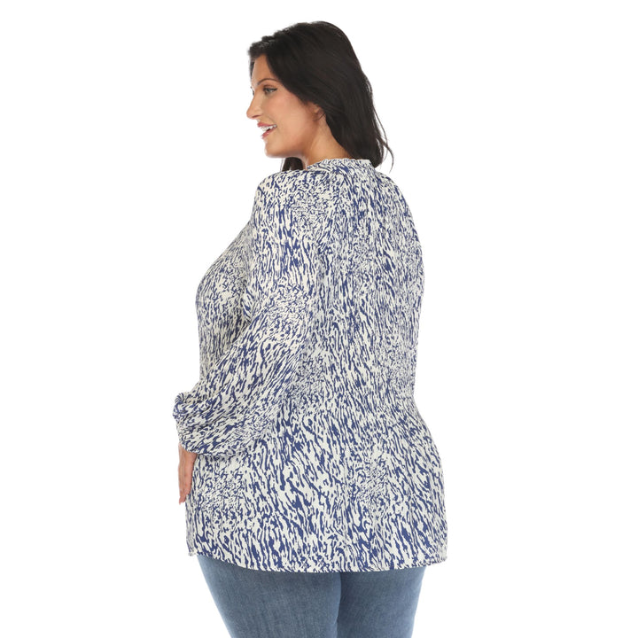 Women's Plus Size Printed Chiffon Blouse