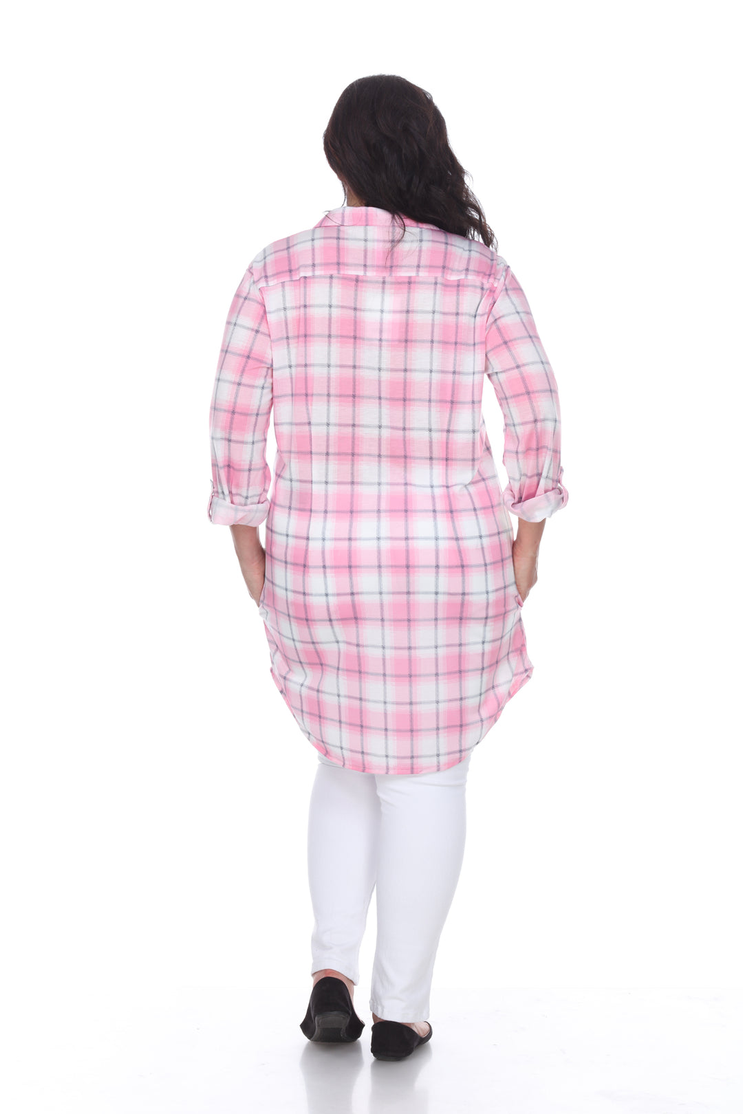Women's Plus Piper Stretchy Plaid Tunic