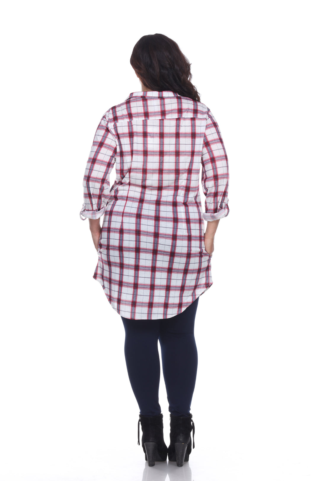 Women's Plus Piper Stretchy Plaid Tunic