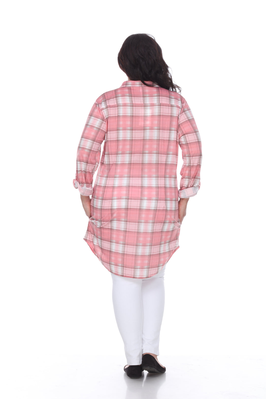 Women's Plus Piper Stretchy Plaid Tunic