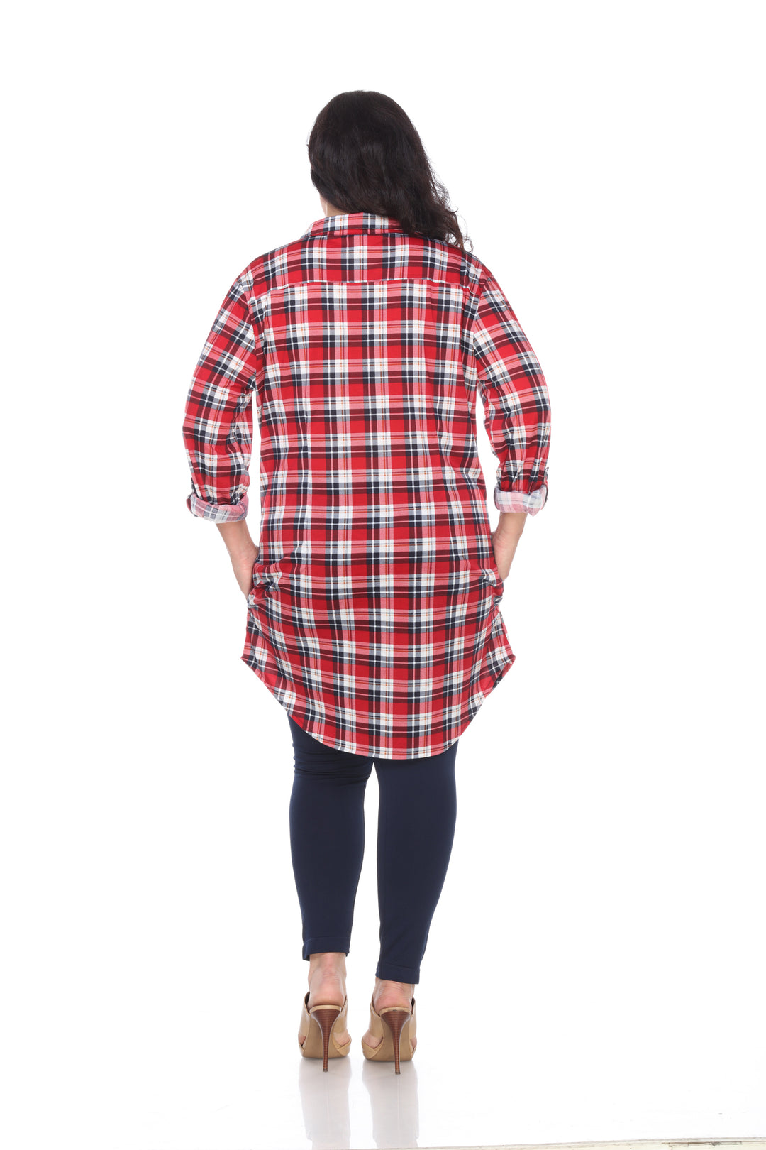 Women's Plus Piper Stretchy Plaid Tunic