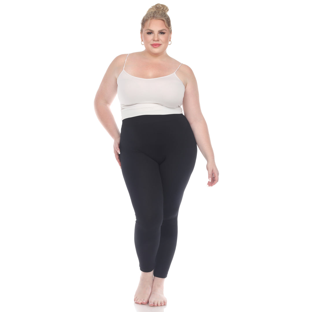 Plus Size Solid Leggings