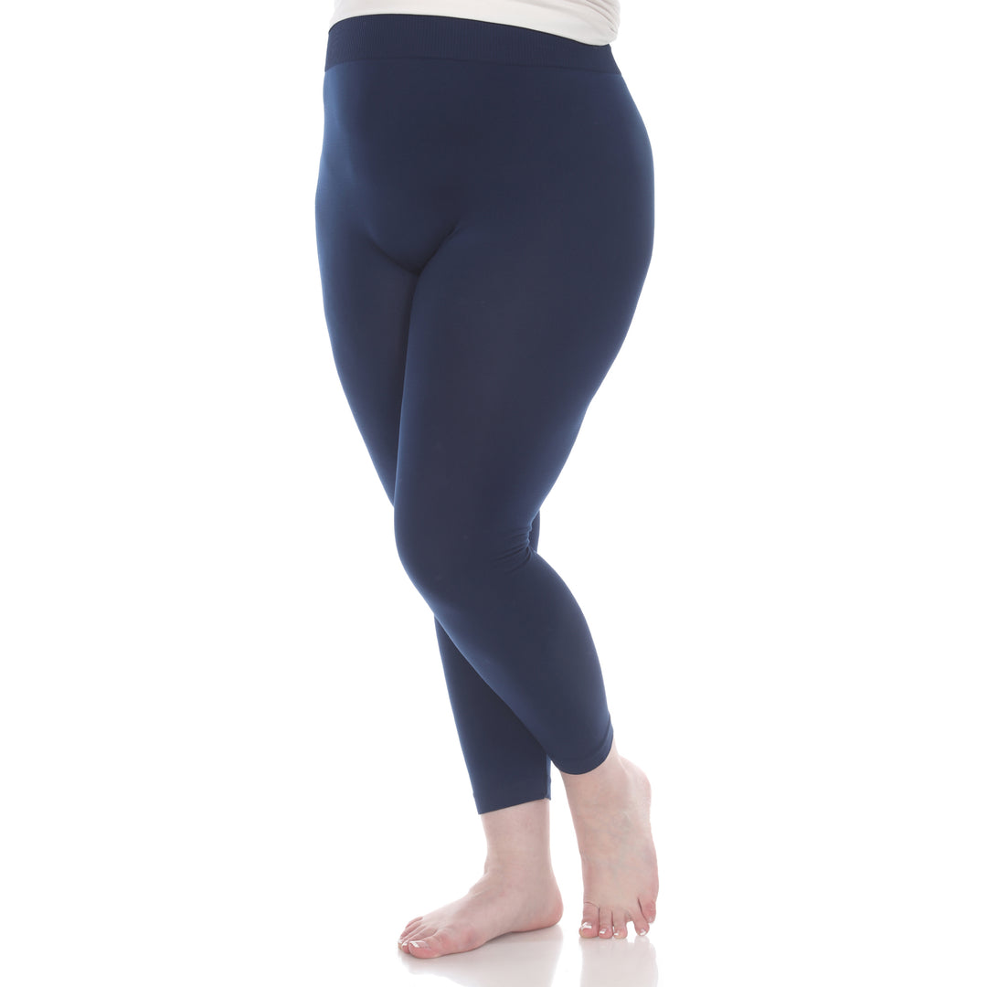 Plus Size Solid Leggings