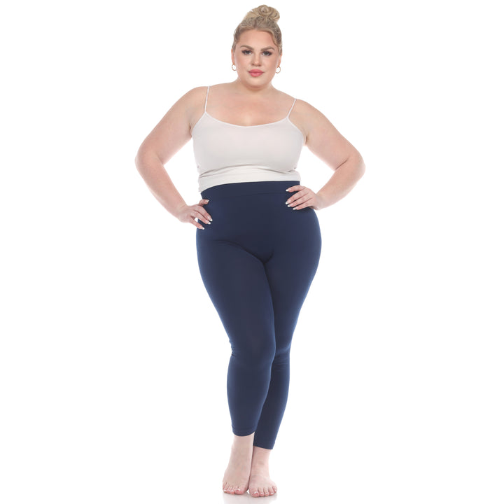 Plus Size Solid Leggings