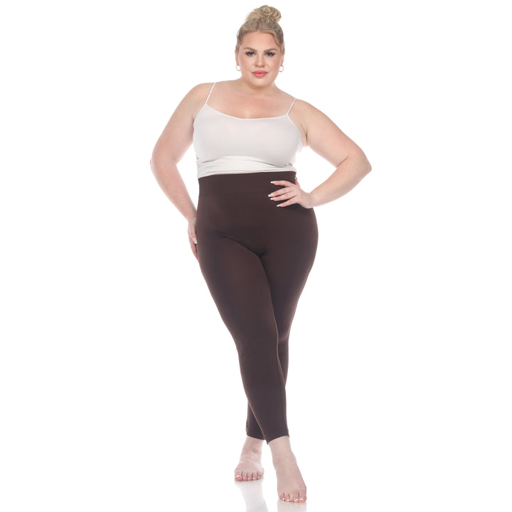 Plus Size Solid Leggings