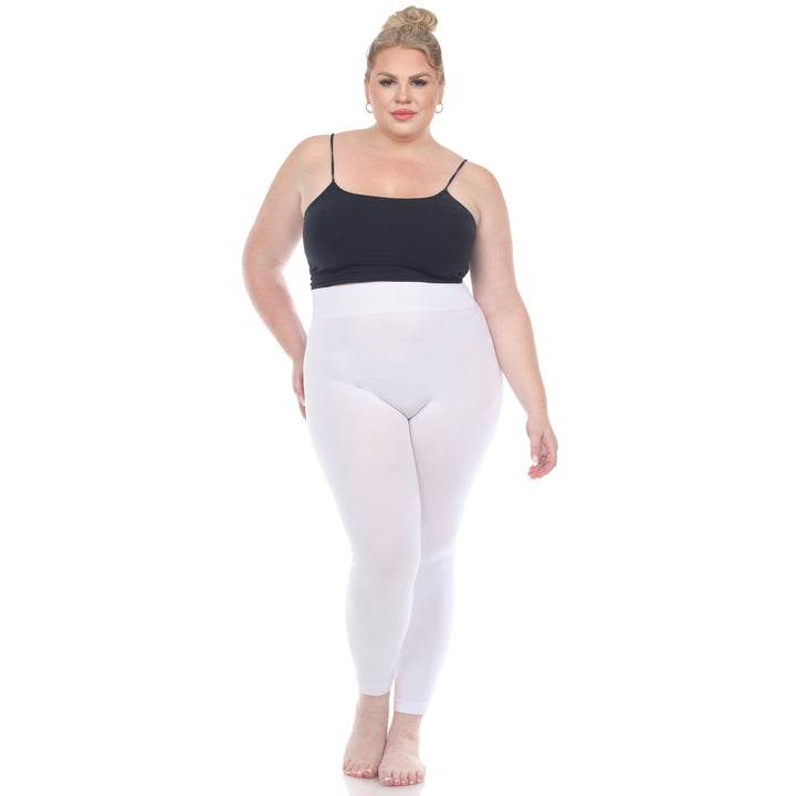 Plus Size Solid Leggings