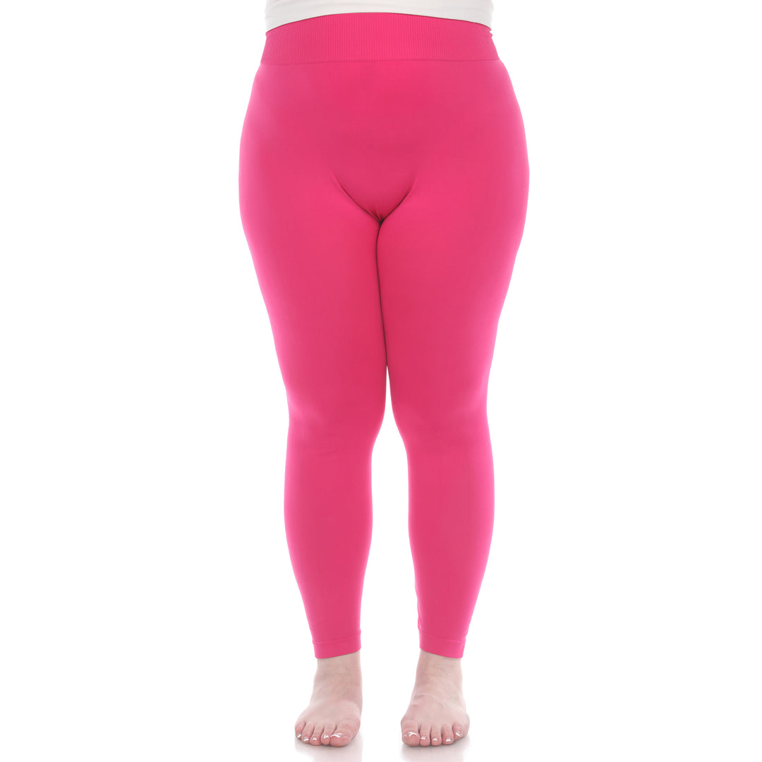 Plus Size Solid Leggings