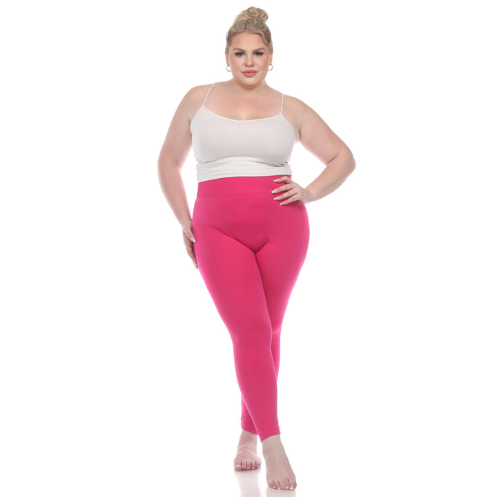 Plus Size Solid Leggings