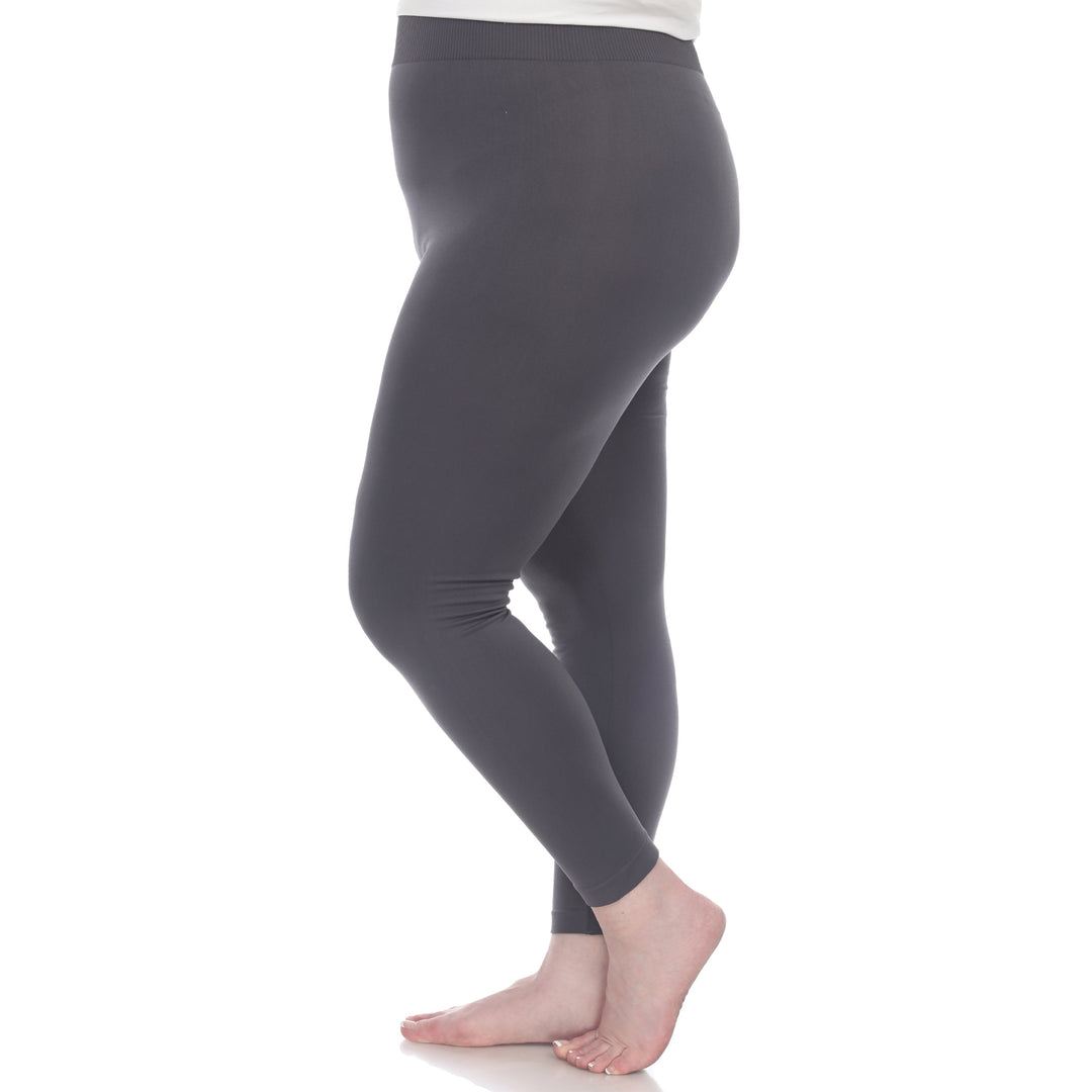 Plus Size Solid Leggings
