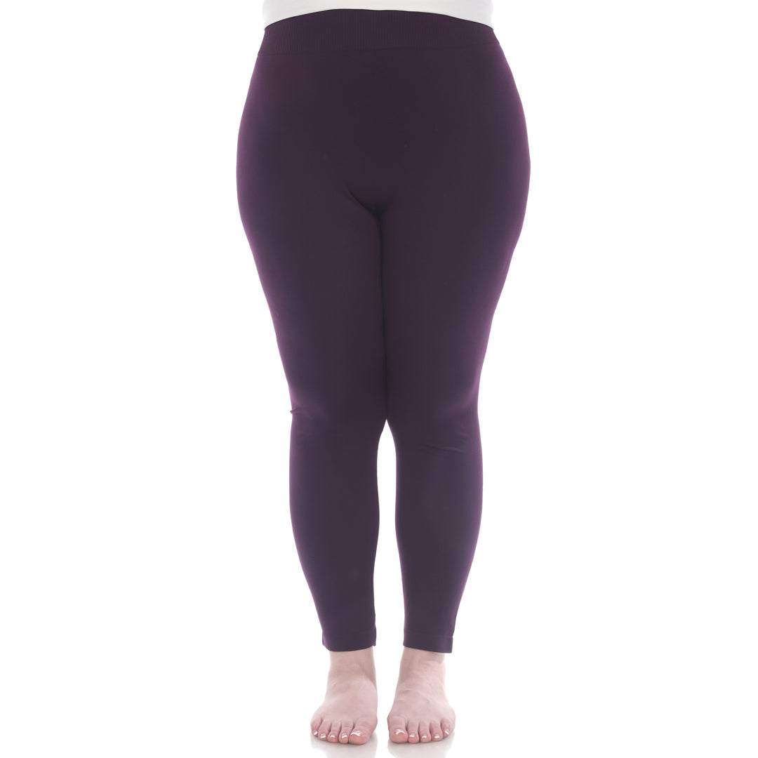 Plus Size Solid Leggings