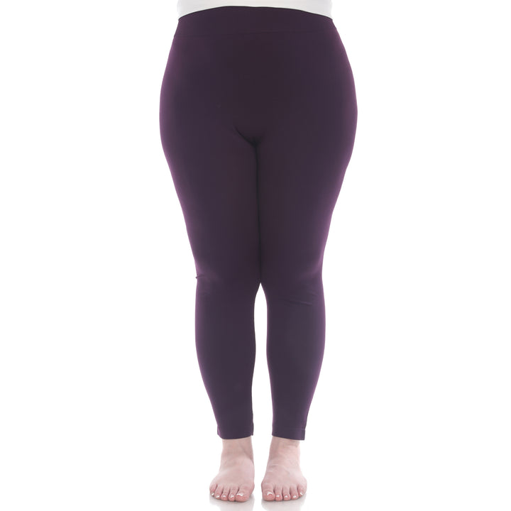 Plus Size Solid Leggings