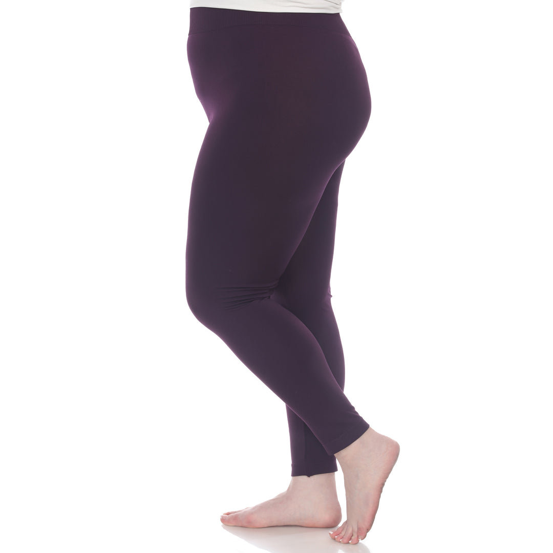 Plus Size Solid Leggings
