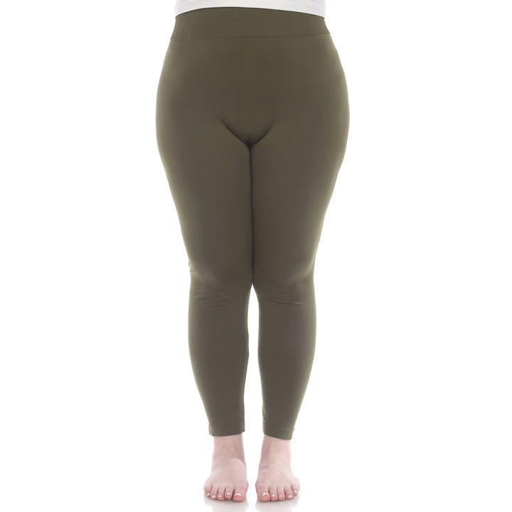 Plus Size Solid Leggings
