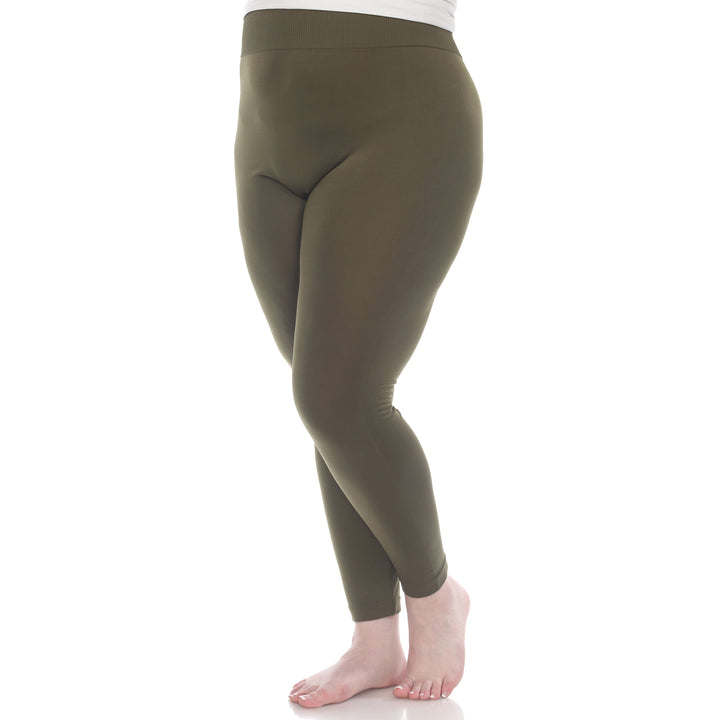Plus Size Solid Leggings