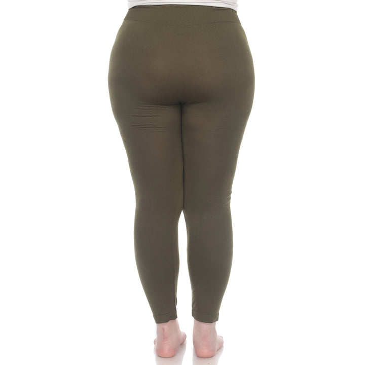 Plus Size Solid Leggings