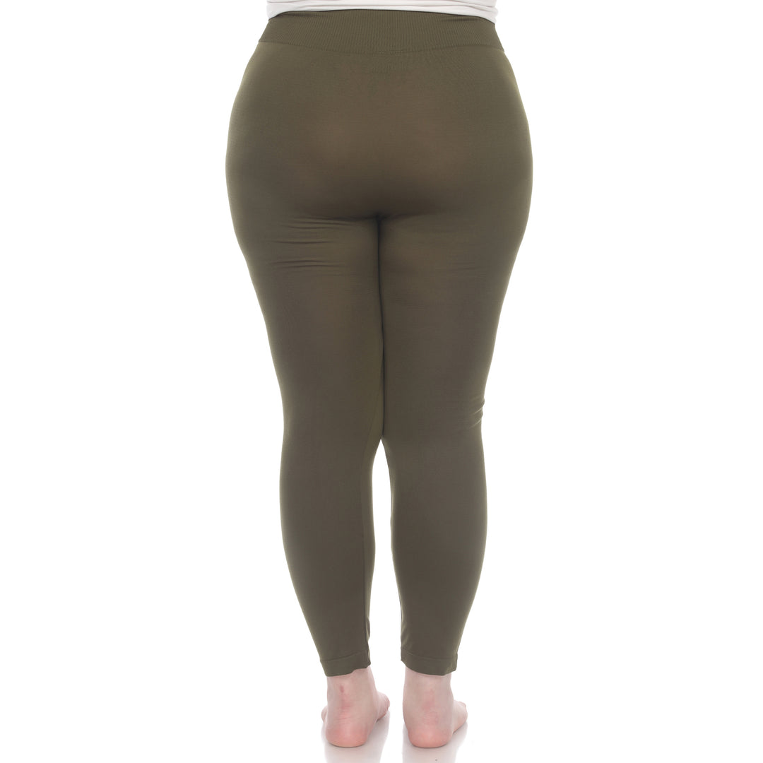 Plus Size Solid Leggings