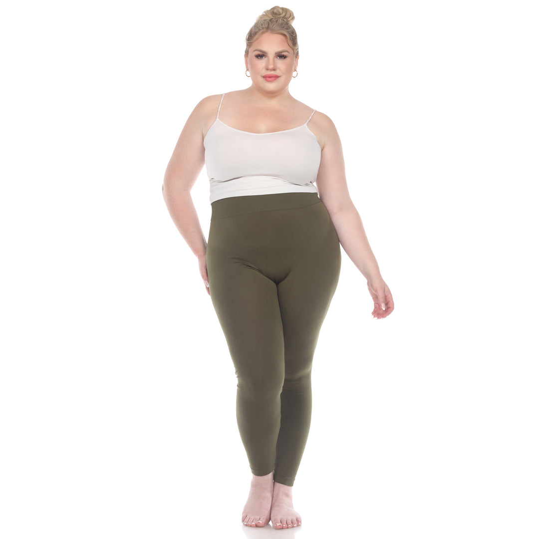 Plus Size Solid Leggings
