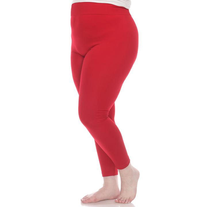 Plus Size Solid Leggings