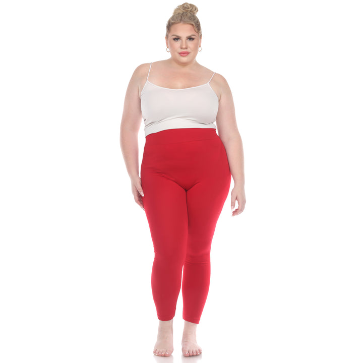 Plus Size Solid Leggings