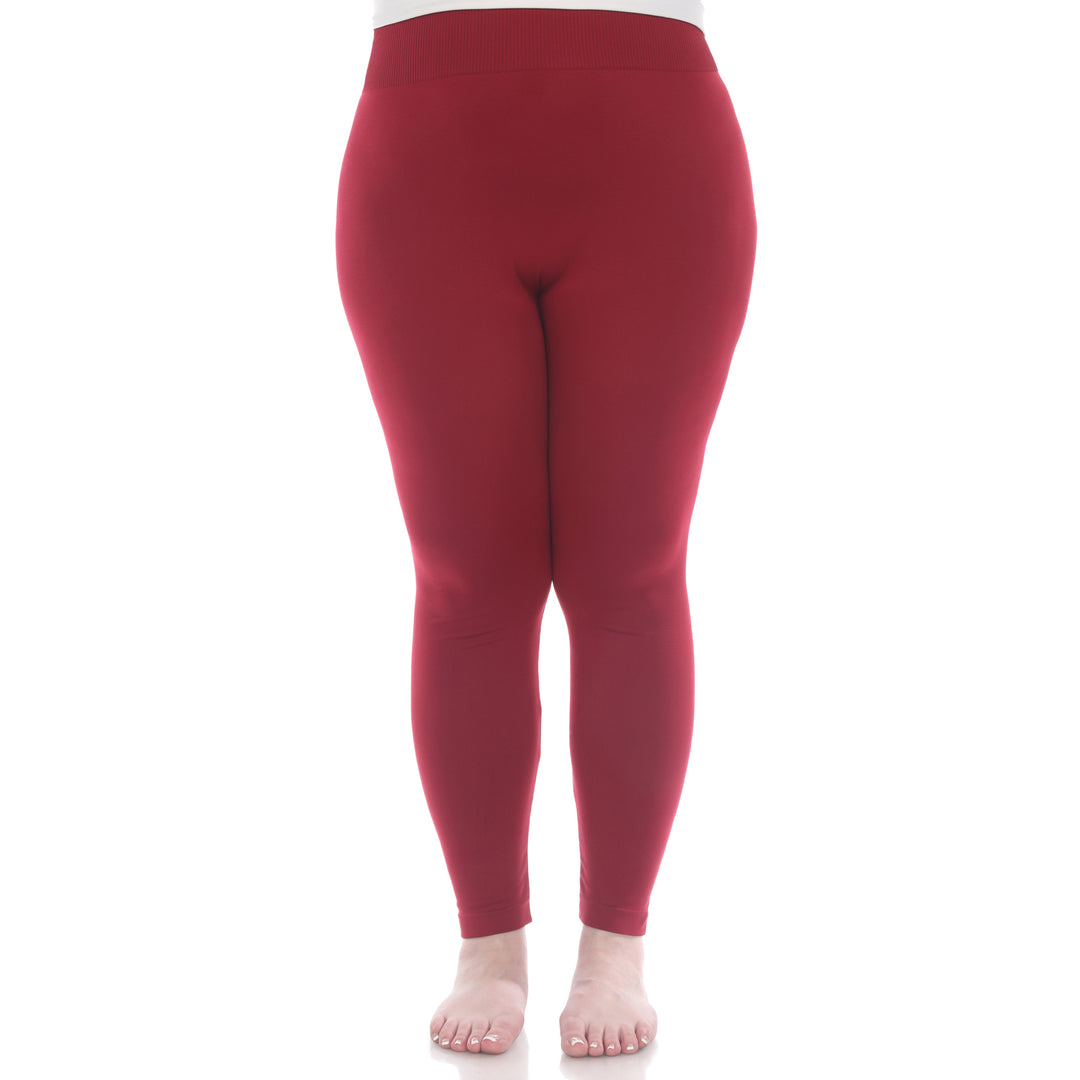 Plus Size Solid Leggings