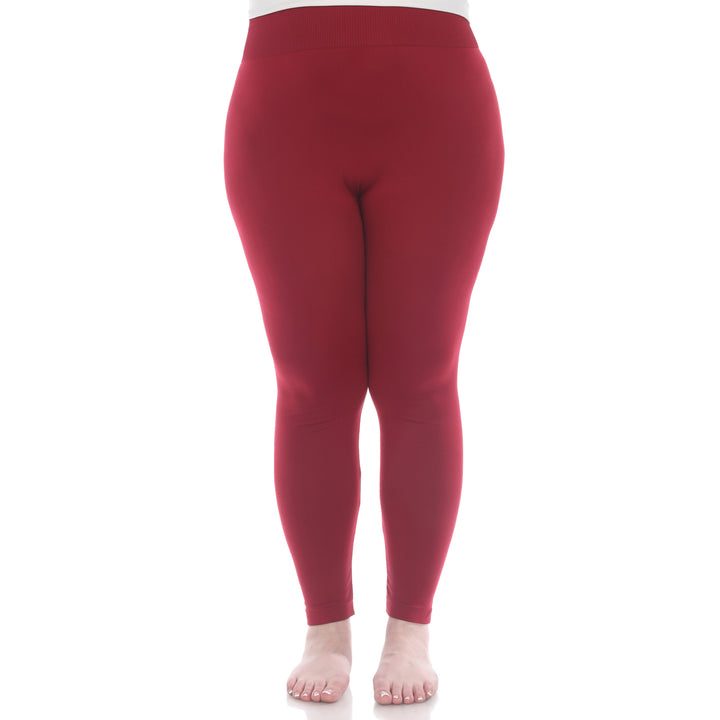 Plus Size Solid Leggings