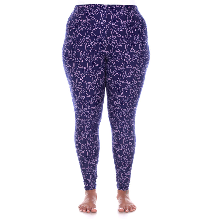 Plus Size Super Soft Heart Printed Leggings