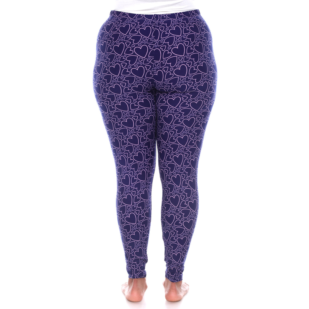 Plus Size Super Soft Heart Printed Leggings