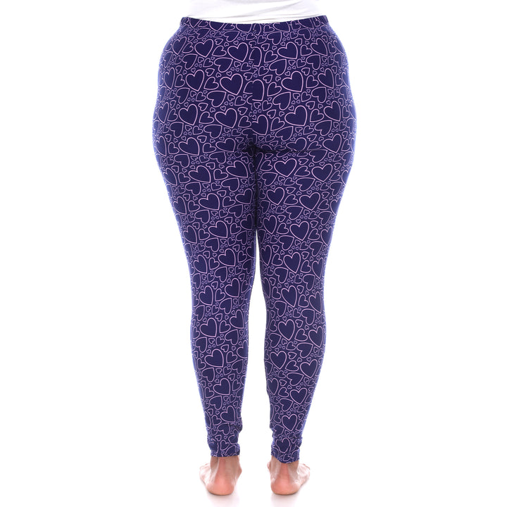 Plus Size Super Soft Heart Printed Leggings