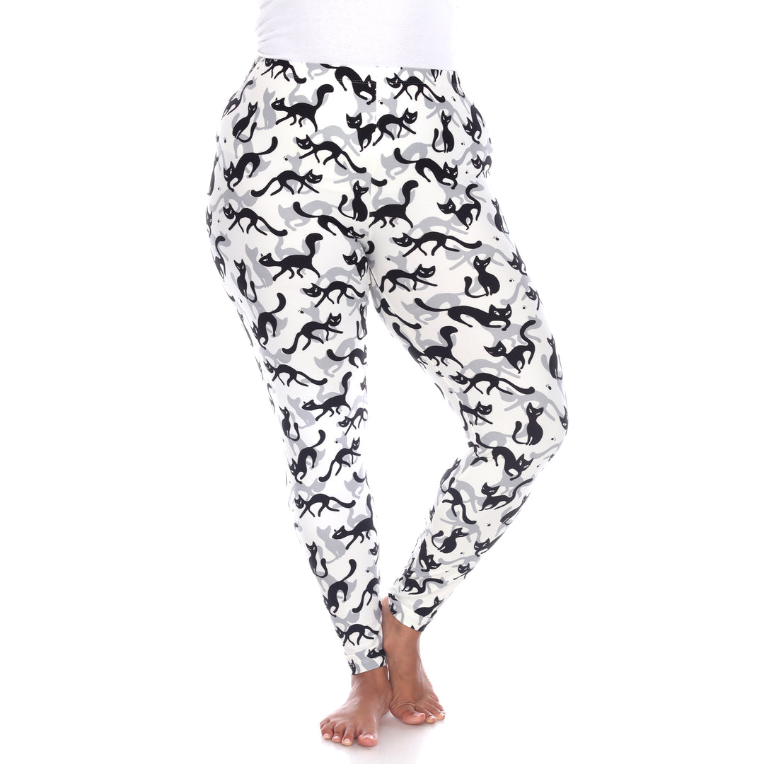 Plus Size Super Soft Cat Printed Leggings