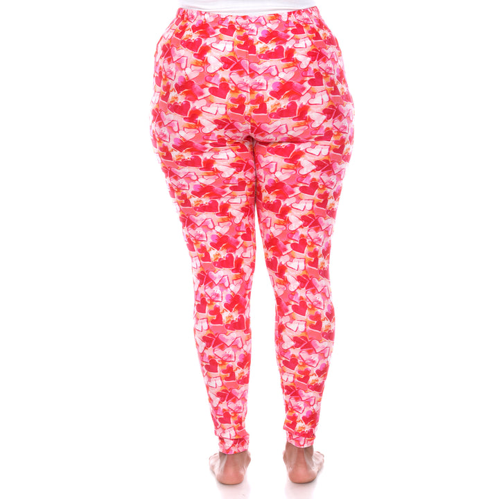 Plus Size Super Soft Heart Printed Leggings
