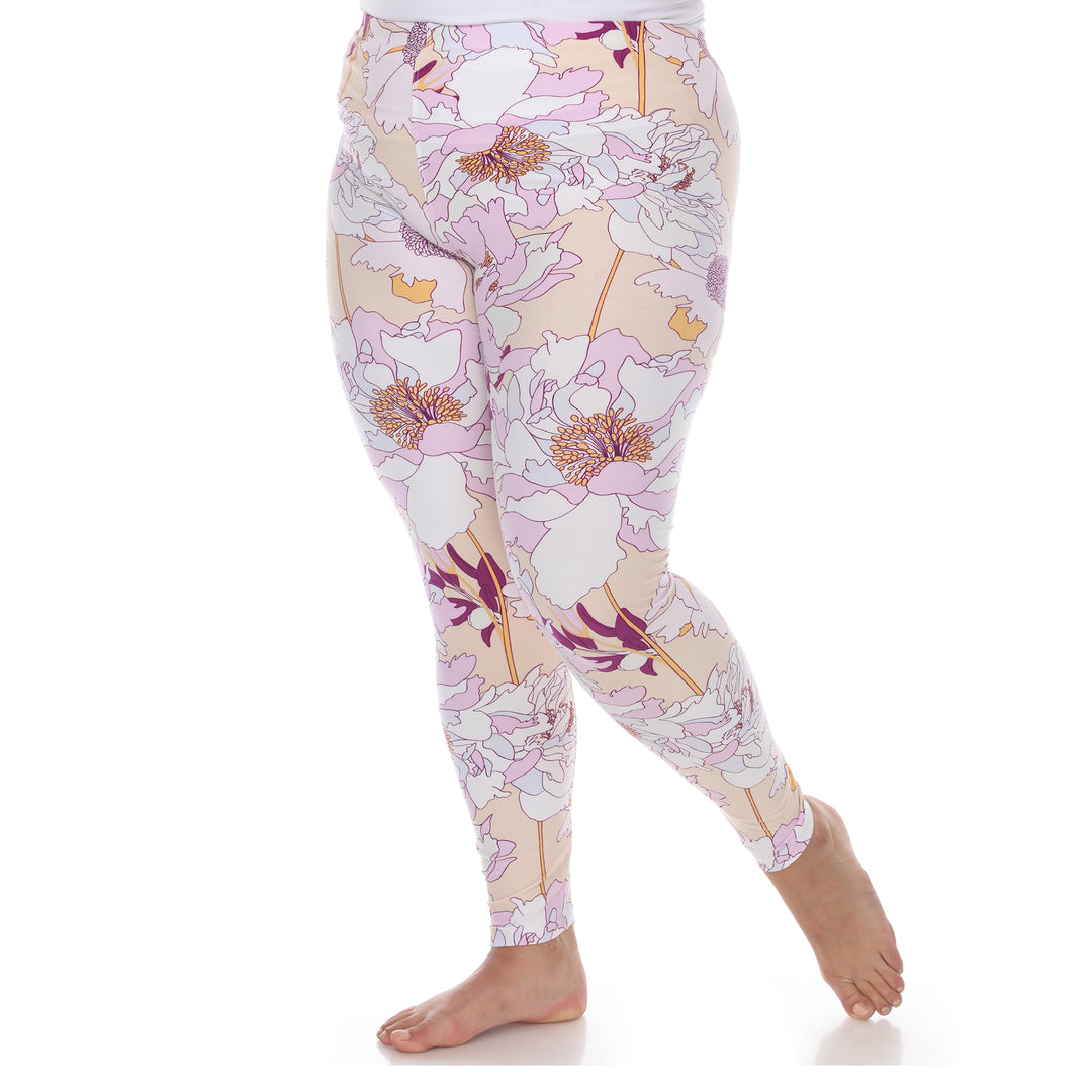 Plus Size Super Soft Tropical Printed Leggings