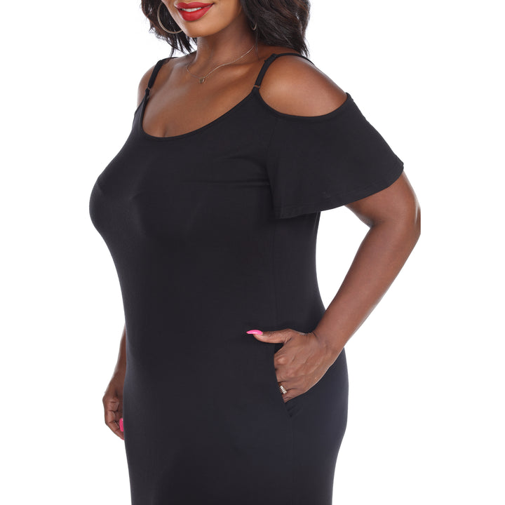 Plus Size Cold Shoulder Maxi Sundress
