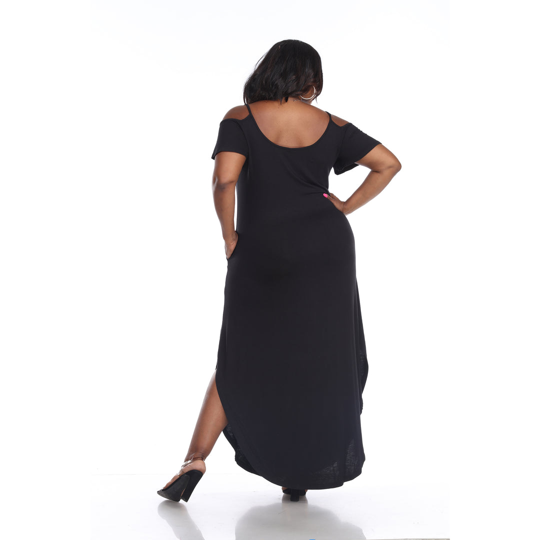 Plus Size Cold Shoulder Maxi Sundress