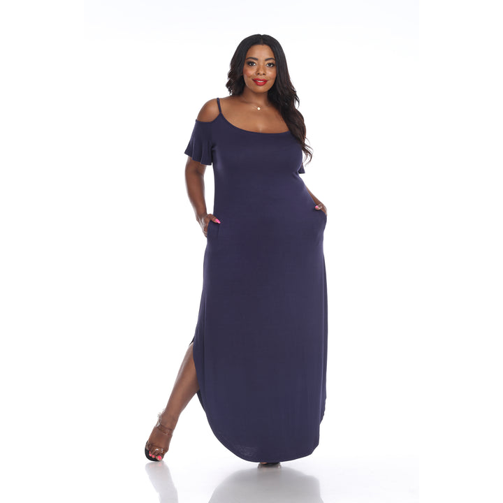 Plus Size Cold Shoulder Maxi Sundress
