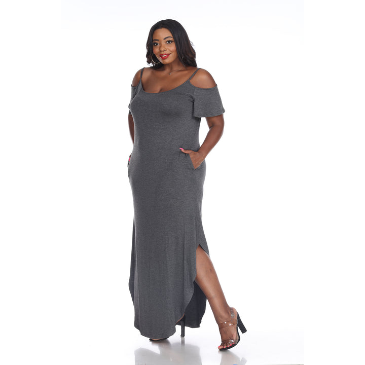 Plus Size Cold Shoulder Maxi Sundress