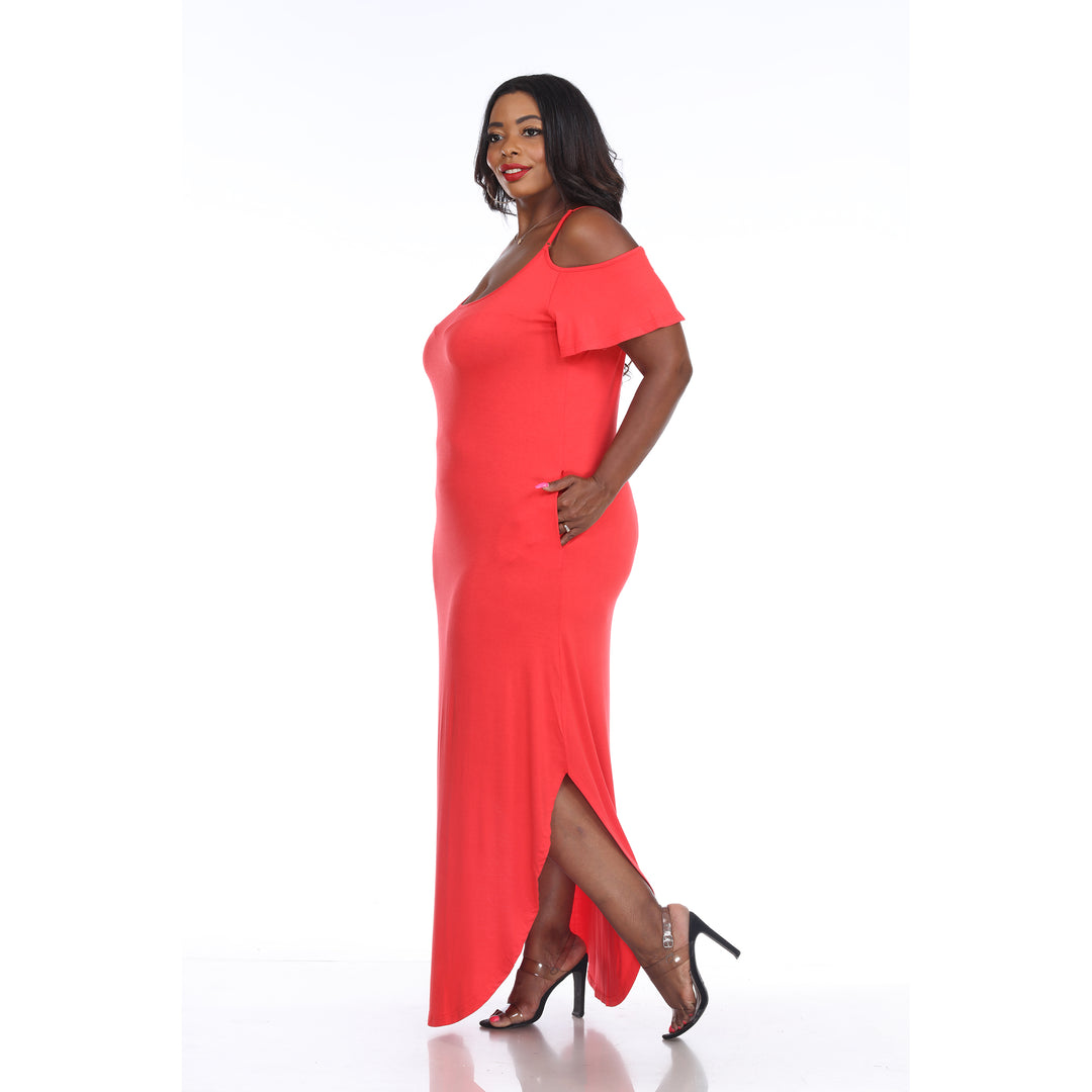 Plus Size Cold Shoulder Maxi Sundress
